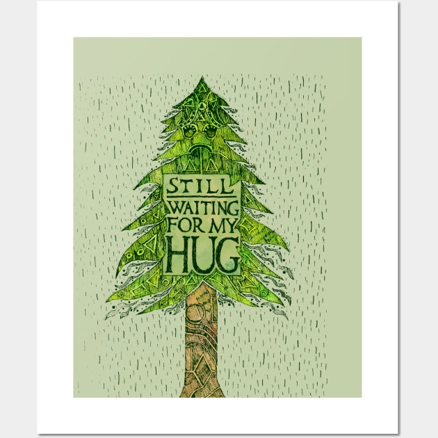 STILL WAITING FOR MY HUG Wall Art by Hinterlund